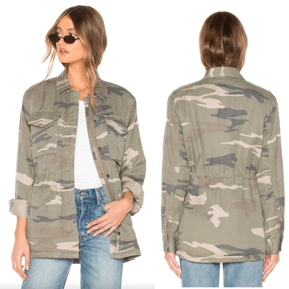Rails Whitaker Camo Jacket Womens XS Faux-fur Lining Military Streetwear Outdoor - Picture 1 of 16